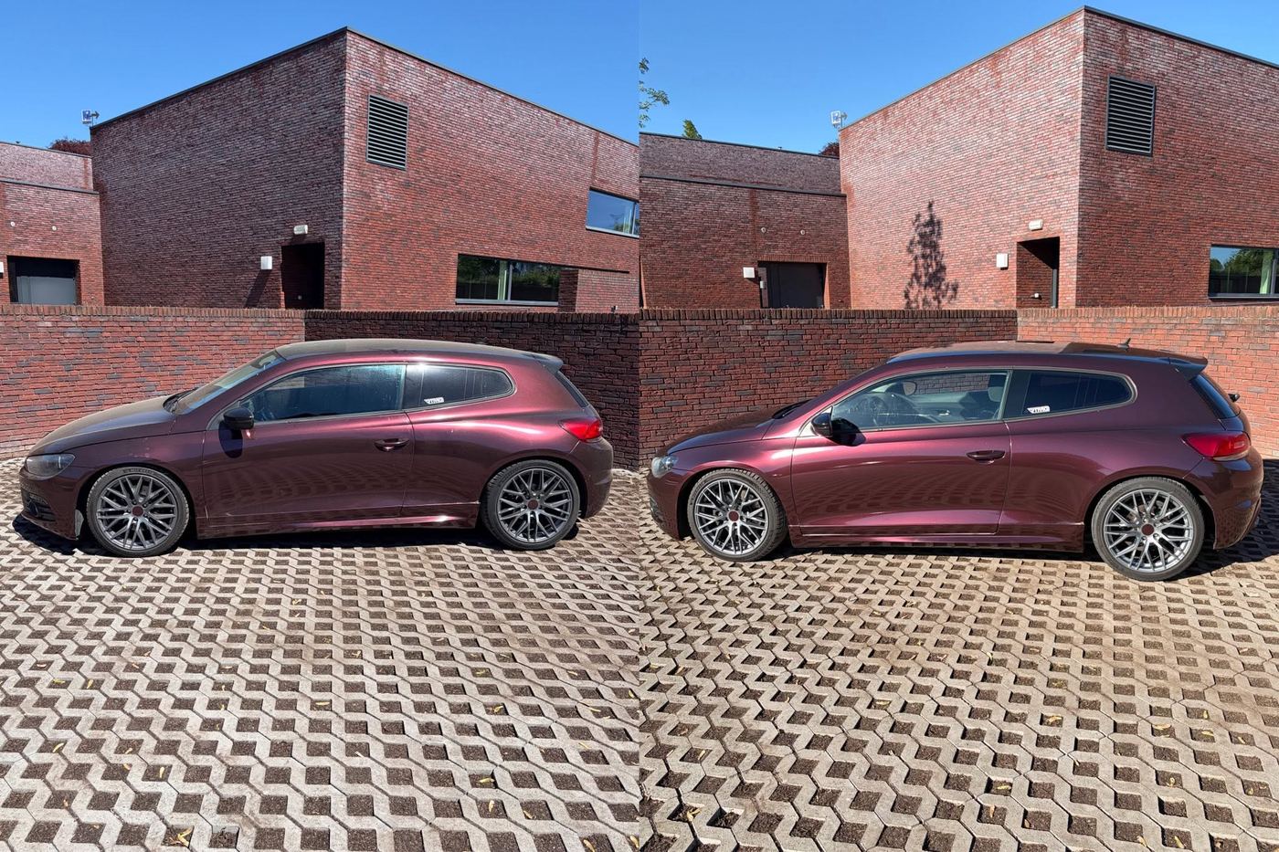 Volkswagen Scirocco voor en na detailing